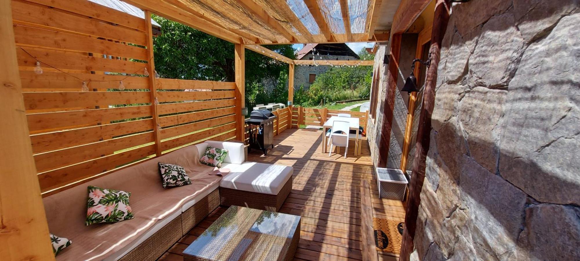 Chalet Serre Cambeou Piscine&Spa Saint Chaffrey Bagian luar foto